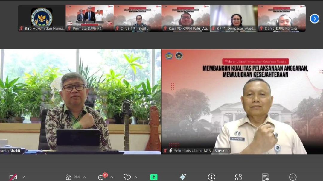 Tingkatkan Kualitas Anggaran, BGN Bener Meriah dan Kemenkeu Selenggarakan Webinar Literasi Keuangan